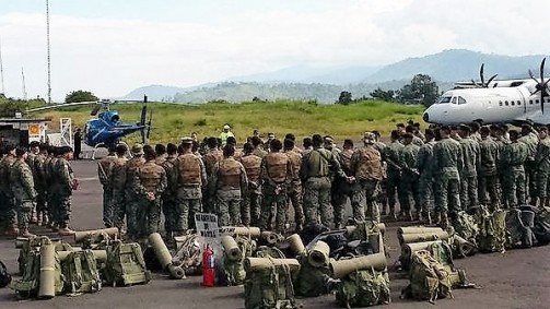 Grupo de militares llega a Macas