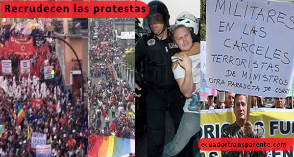 Recrudecen las protestas contra el régimen de Correa