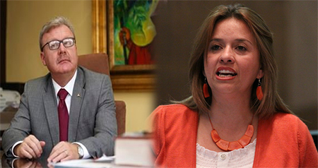 Asambleísta Betty Carrillo de Alianza PAIS, insulta a asambleísta de oposición Ramiro Aguilar (Audio)
