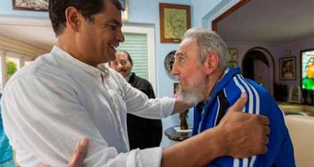 El tuit de Rafael Correa sobre la muerte de Fidel Castro