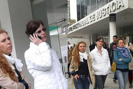 Esposa de Rafael Correa, Anne Malherbe, asiste a plantón en favor de acusado de violación a menor