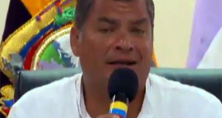 Correa menciona públicamente que quiere que Carlos Baca Mancheno sea el nuevo Fiscal General