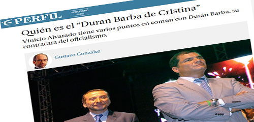 Diario argentino dice que Vinicio Alvarado es el nuevo asesor de Cristina Kirchner
