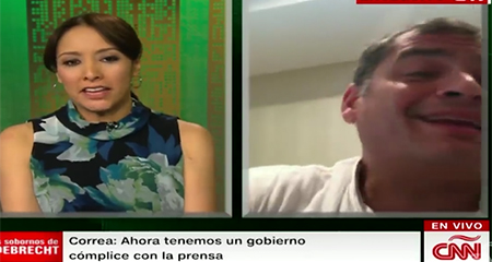 Correa desconoce a periodista Gabriela Frías, en entrevista con CNN (Video)