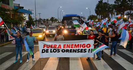Marcha ciudadana impidió ingreso de expresidente Rafael Correa a Machala (Video)