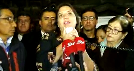 Vicepresidenta Vicuña no tiene claro de qué medio son los periodistas secuestrados