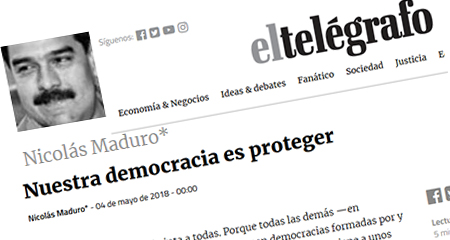 Nicolás Maduro se estrena como columnista de diario el Telégrafo
