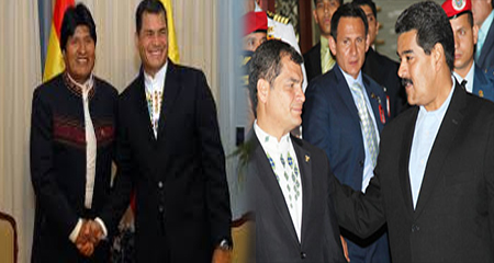 Maduro y Evo Morales se solidarizan con Rafael Correa