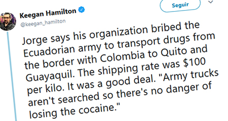 Testigo en caso del Chapo Guzmán relata que miembros de FF.AA ecuatorianas recibían sobornos para transportar droga