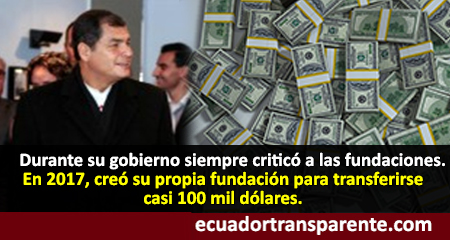 Correa dirigía fundación de la cual habría recibido una importante cantidad de dinero