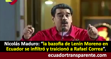 Nicolás Maduro llamó «bazofia» a Lenín Moreno (Video)