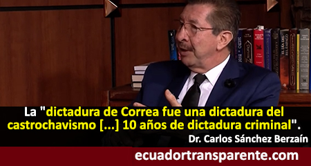 Carlos Sánchez Berzaín: Correa es un agente del castrochavismo que se tomó el Ecuador (Video)
