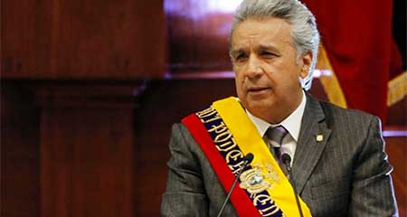 Lenín Moreno sincera la economía de Ecuador y soporta la sedición del castrochavismo