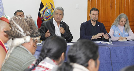Moreno cede ante indígenas. Se elimina decreto 883 sobre subsidio a combustibles