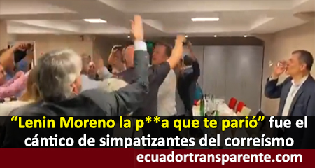 Grupo de argentinos insultan a Lenin Moreno, mientras Correa ríe
