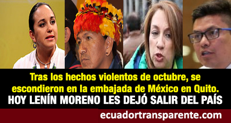 Gobierno de Lenín Moreno dio salvoconducto para que Gabriela Ribadeneira y otros salgan a México