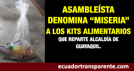 Asambleísta se queja por kits de alimentos que entrega Alcaldía de Guayaquil (Video)
