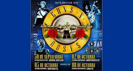 Ecuador queda fuera de la gira de Guns N Roses