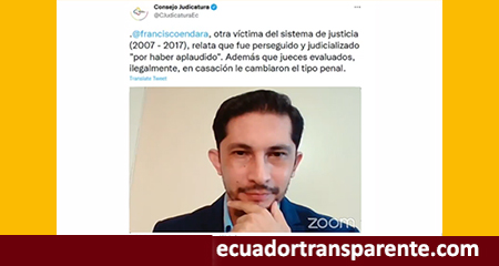 Consejo de la Judicatura reconoce a Francisco Endara Daza como «víctima del sistema de justicia (2007-2017)»