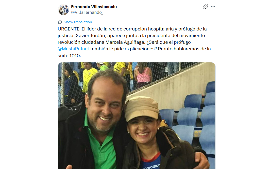 Los tuits de Fernando Villavicencio sobre Xavier Jord�n