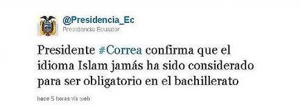 Tweet de Correa causa humor en la red